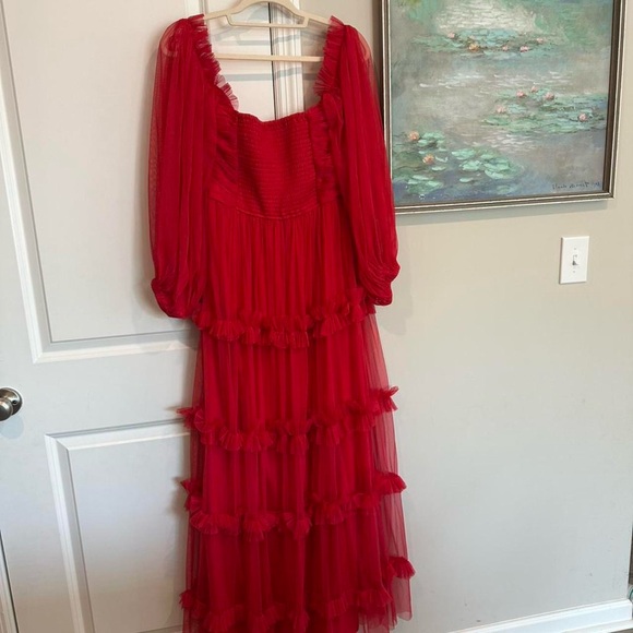 ASOS Red Ruffle Prom Dress - Picture 7 of 7